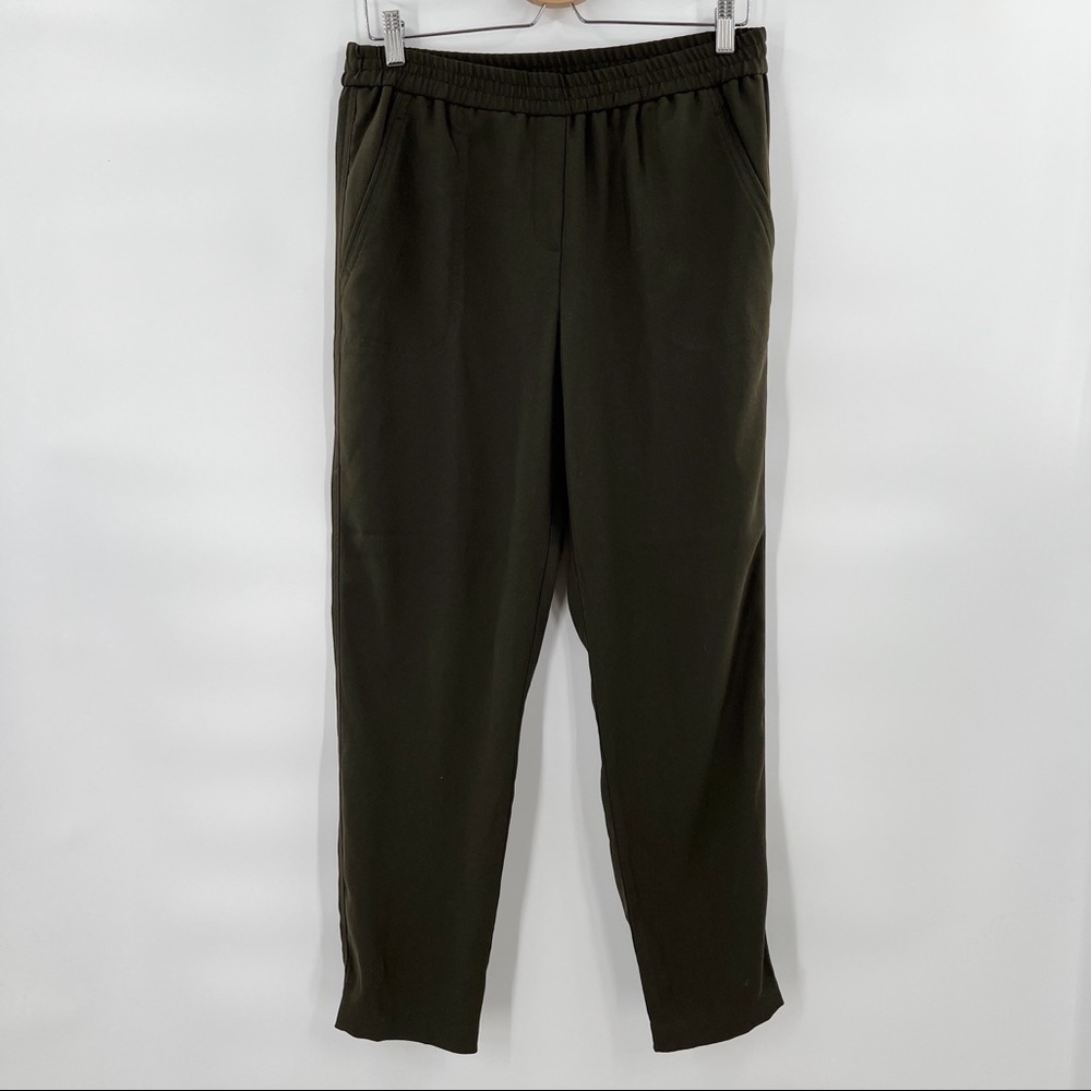 Belle Vere green pants with elastic waist size 8